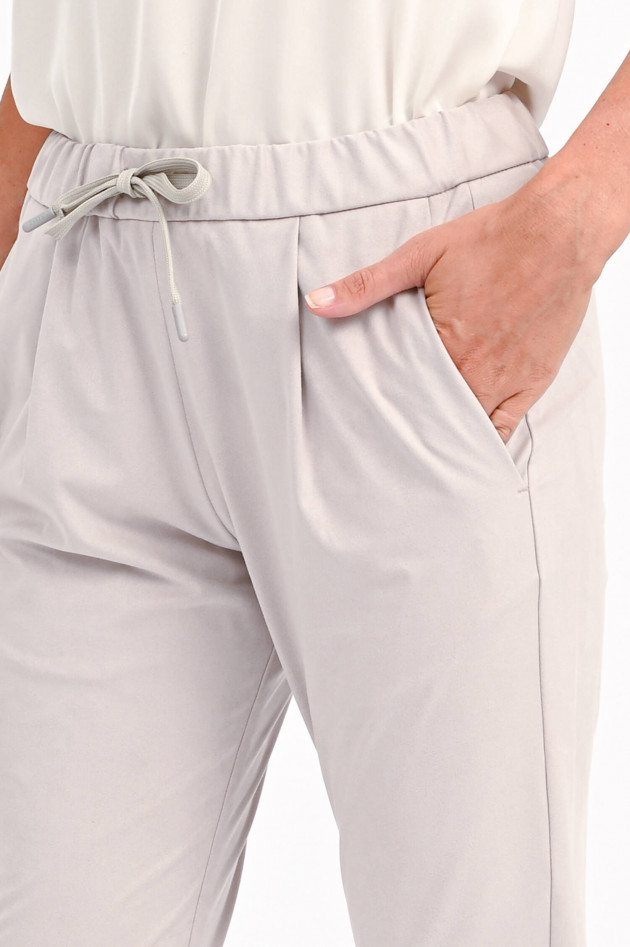 Herno Hose in Velourslederoptik in Sand