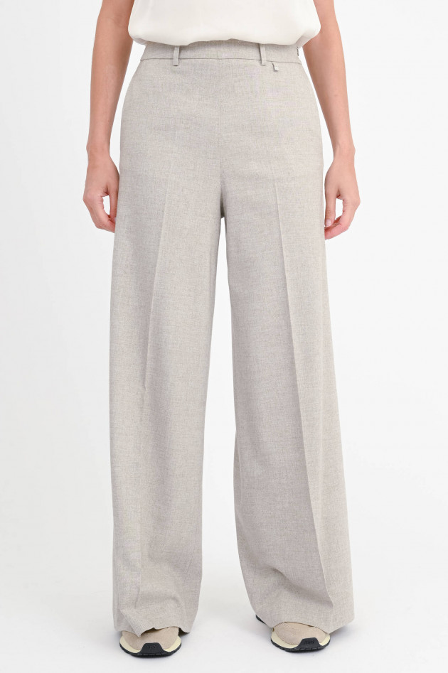 Herno Wide-Leg Hose in Beige meliert