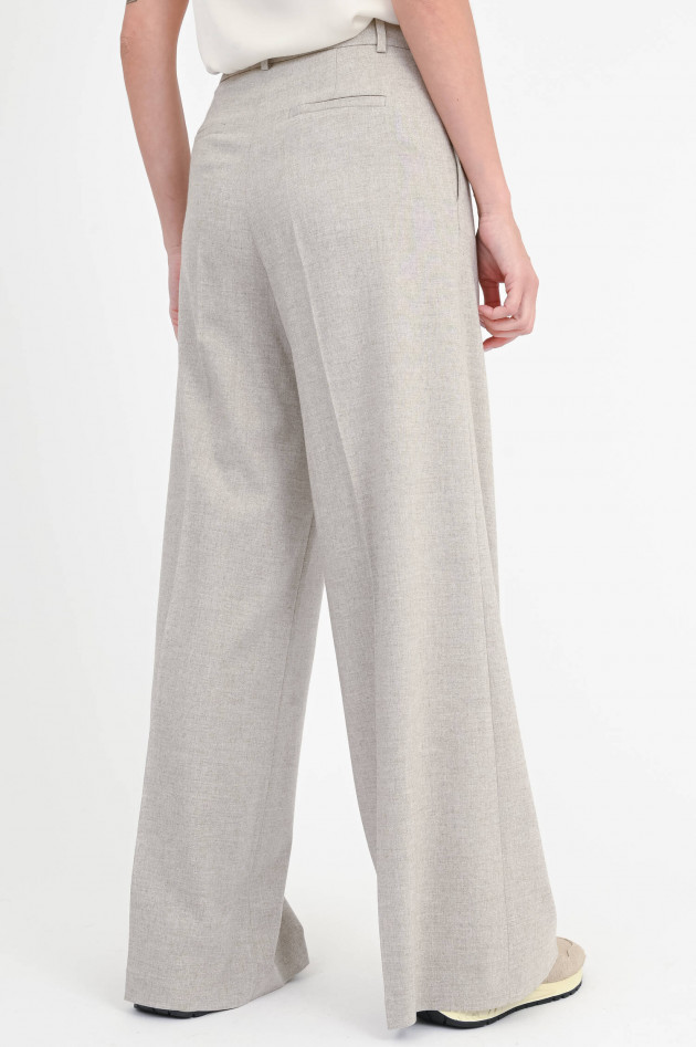Herno Wide-Leg Hose in Beige meliert