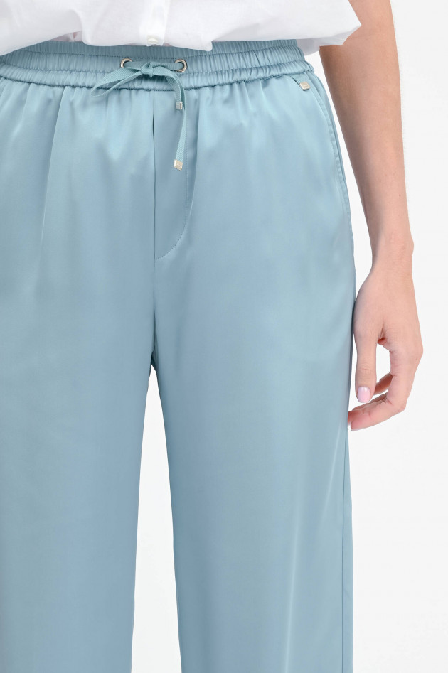 Herno Hose in Satin-Optik in Azzuro Minerale