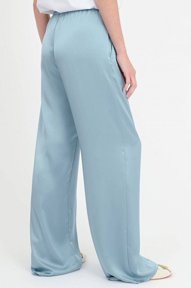 Herno Hose in Satin-Optik in Azzuro Minerale