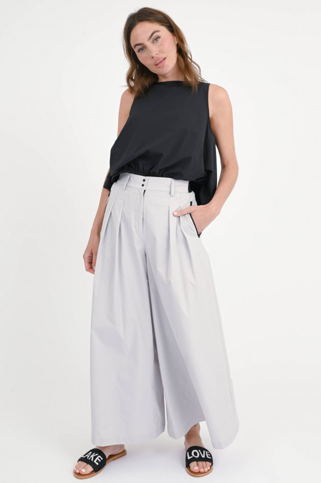 Herno Wide-Leg Hose mit Bundfalten in Hellgrau