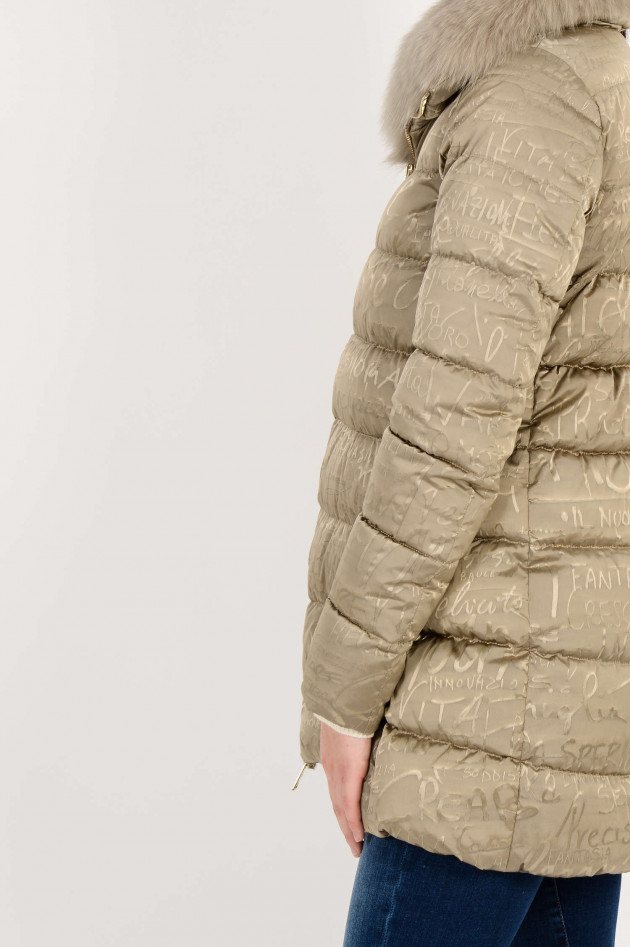 Herno Daunenjacke in Taupe/Gold