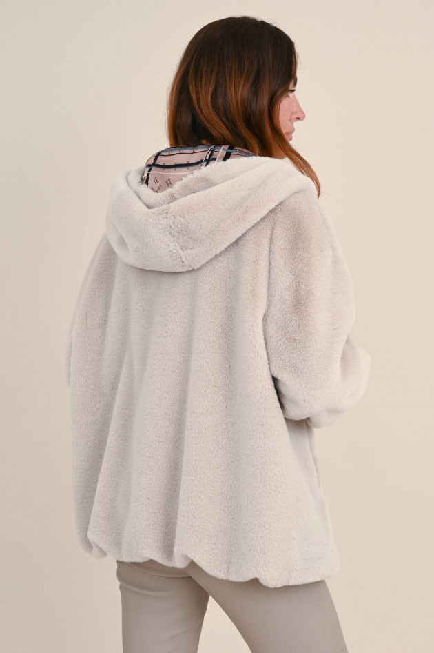 Herno Teddy Jacke mit Kapuze in Beige