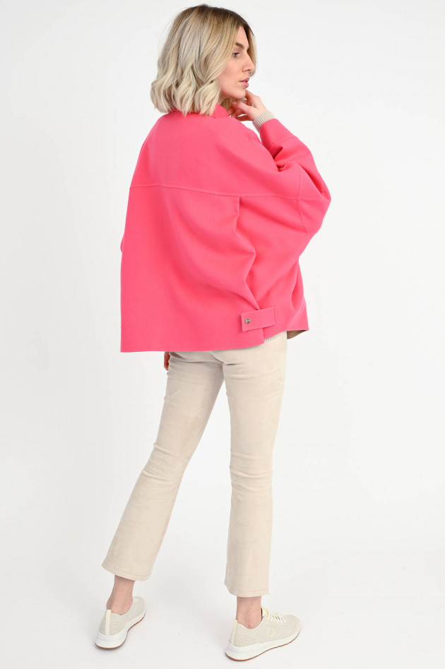 Herno Beschichtete Oversize Hemdjacke in Pink