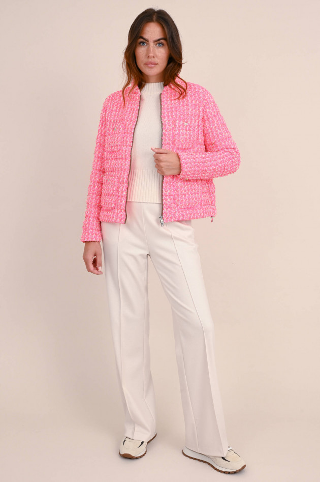 Herno Daunen-Bouclé-Jacke in Pink