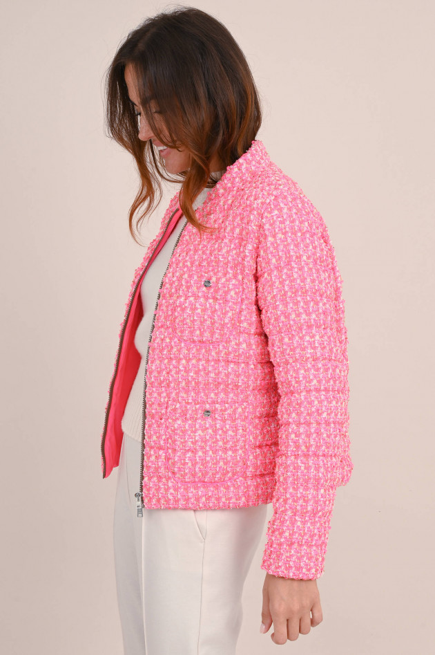 Herno Daunen-Bouclé-Jacke in Pink