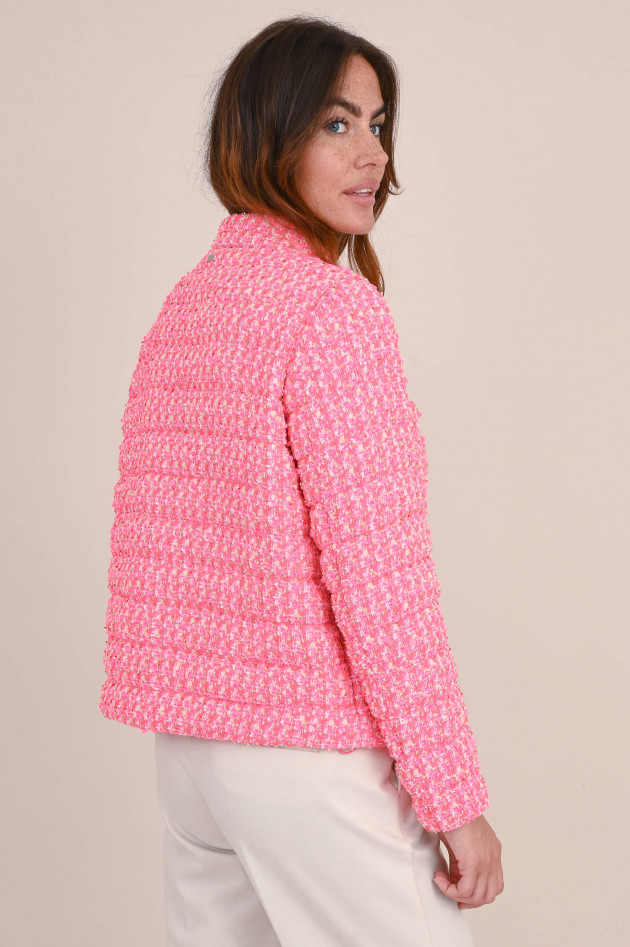 Herno Daunen-Bouclé-Jacke in Pink