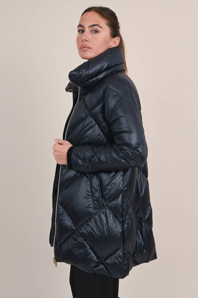 Herno Daunenjacke mit Rhomben Stepp in Schwarz
