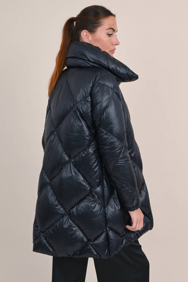 Herno Daunenjacke mit Rhomben Stepp in Schwarz