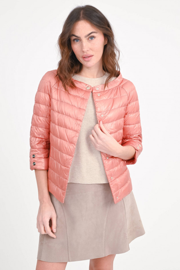 Herno Daunenjacke mit U-Ausschnitt in Rosa Scuro