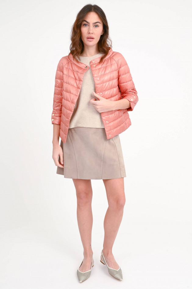 Herno Daunenjacke mit U-Ausschnitt in Rosa Scuro