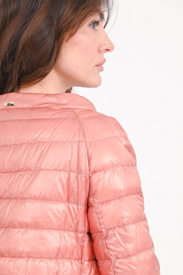 Herno Daunenjacke mit U-Ausschnitt in Rosa Scuro