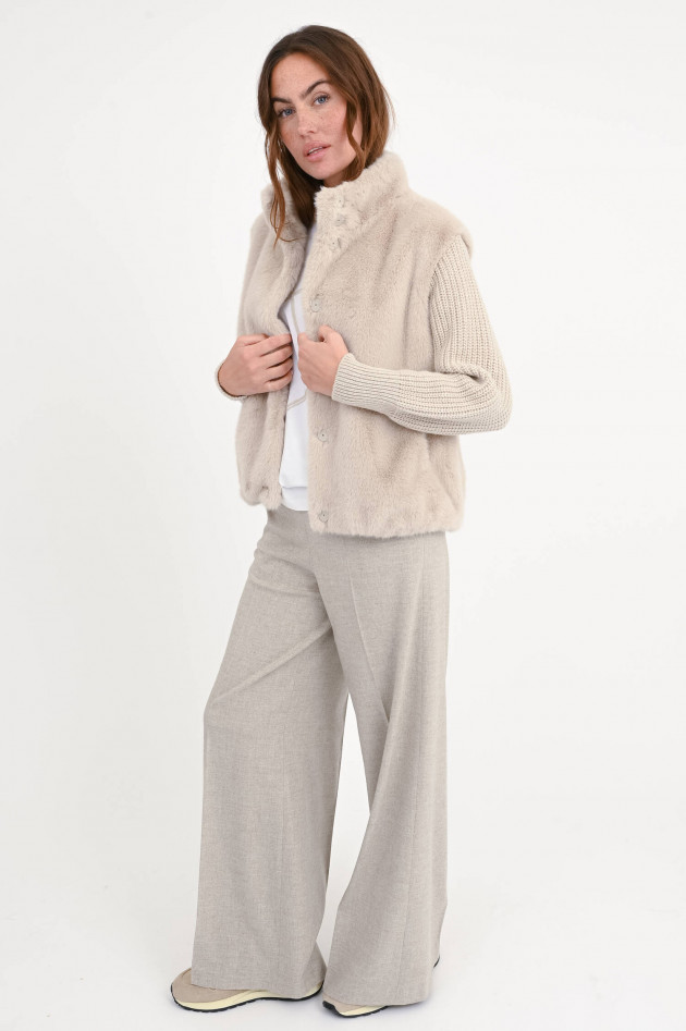 Herno Hybrid-Faux Fur Jacke in Chantilly