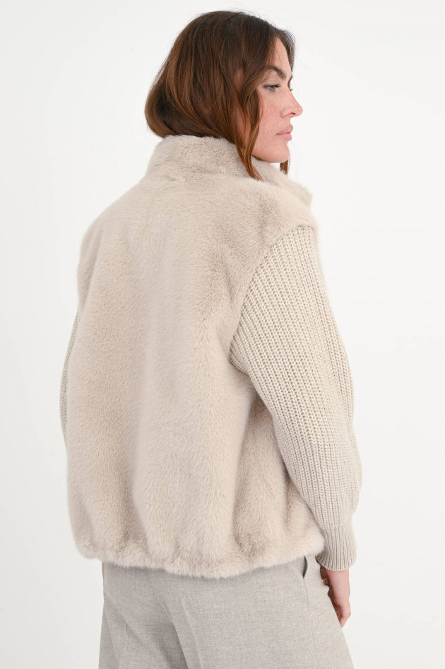 Herno Hybrid-Faux Fur Jacke in Chantilly
