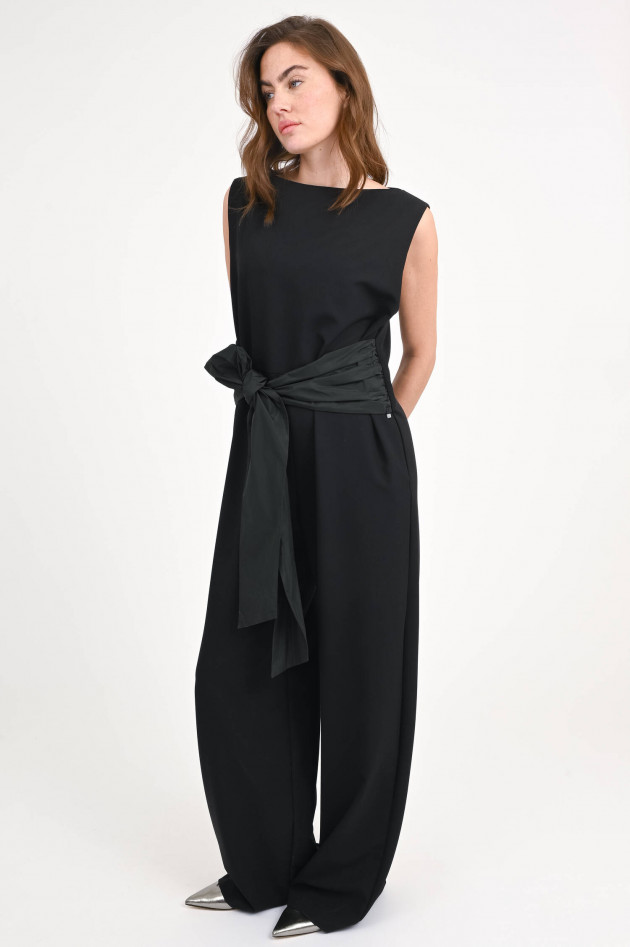 Herno Jumpsuit mit Schärpe zum Binden in Schwarz