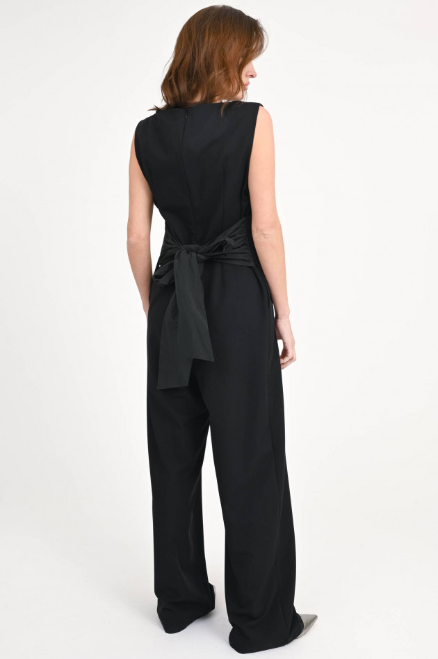 Herno Jumpsuit mit Schärpe zum Binden in Schwarz