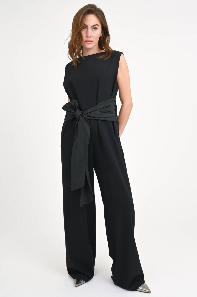 Herno Jumpsuit mit Schärpe zum Binden in Schwarz