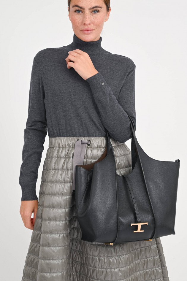 Herno Hybrid-Kleid mit Stepp-Detail in Grau