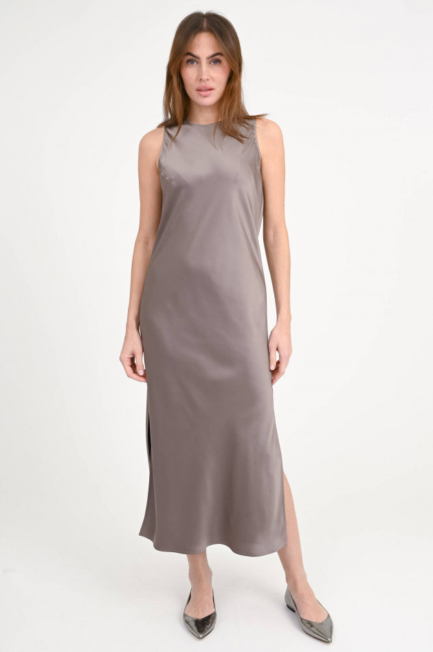 Herno Maxi-Satinkleid in Tortora
