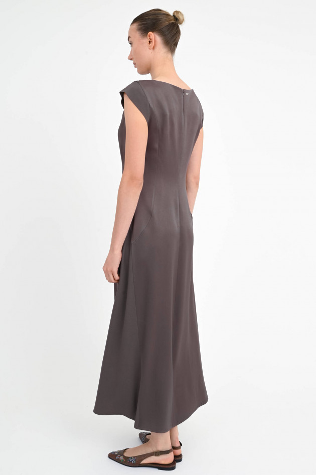 Herno Maxi-Satinkleid in Chocolate