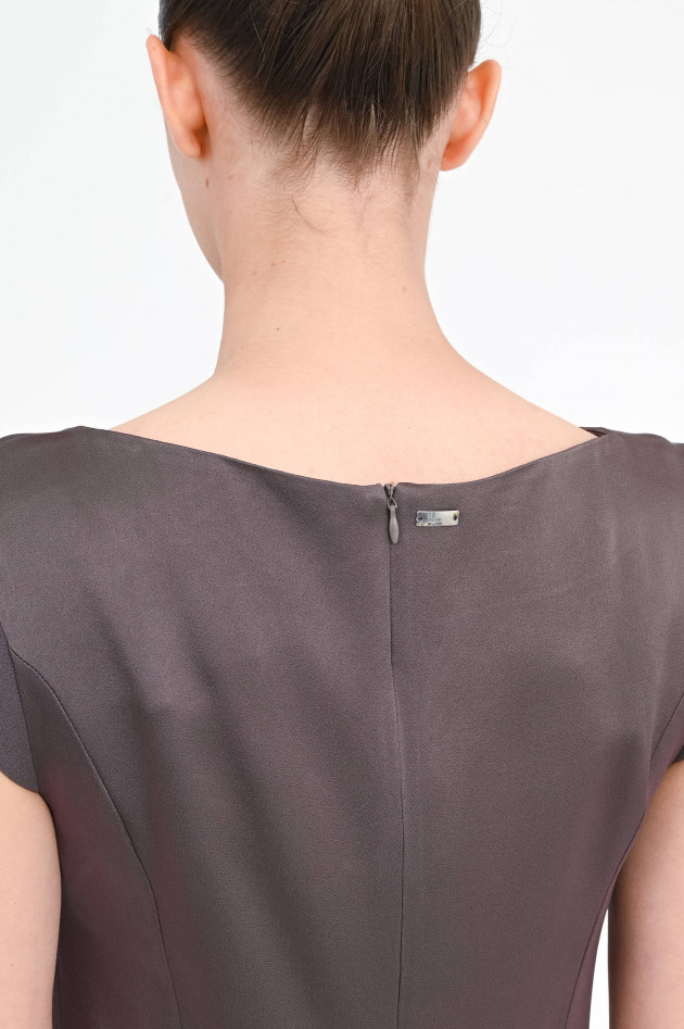 Herno Maxi-Satinkleid in Chocolate