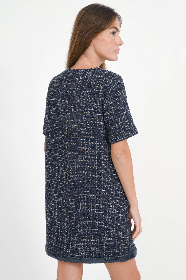 Herno Tweed Kleid mit aufgesetzten Taschen in Blue/Beige