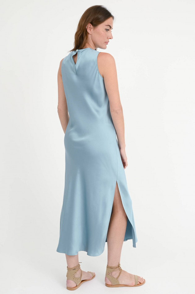 Herno Maxi-Satinkleid in Azzuro Minerale
