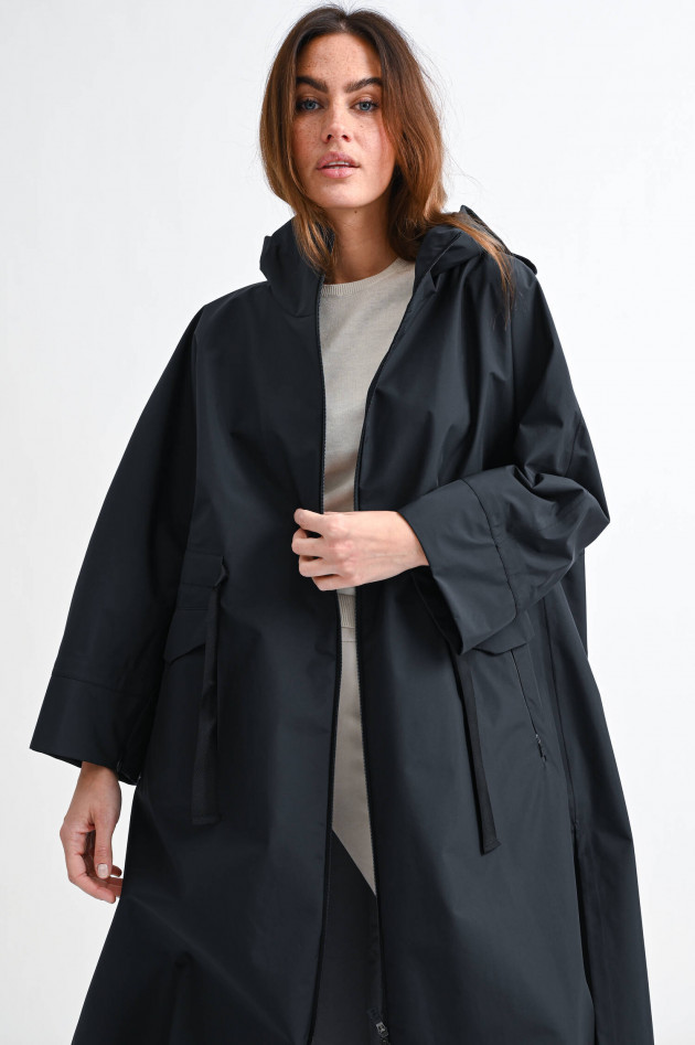 Herno Oversized Maxi-Funktionsmantel in Schwarz