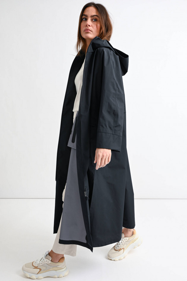 Herno Oversized Maxi-Funktionsmantel in Schwarz