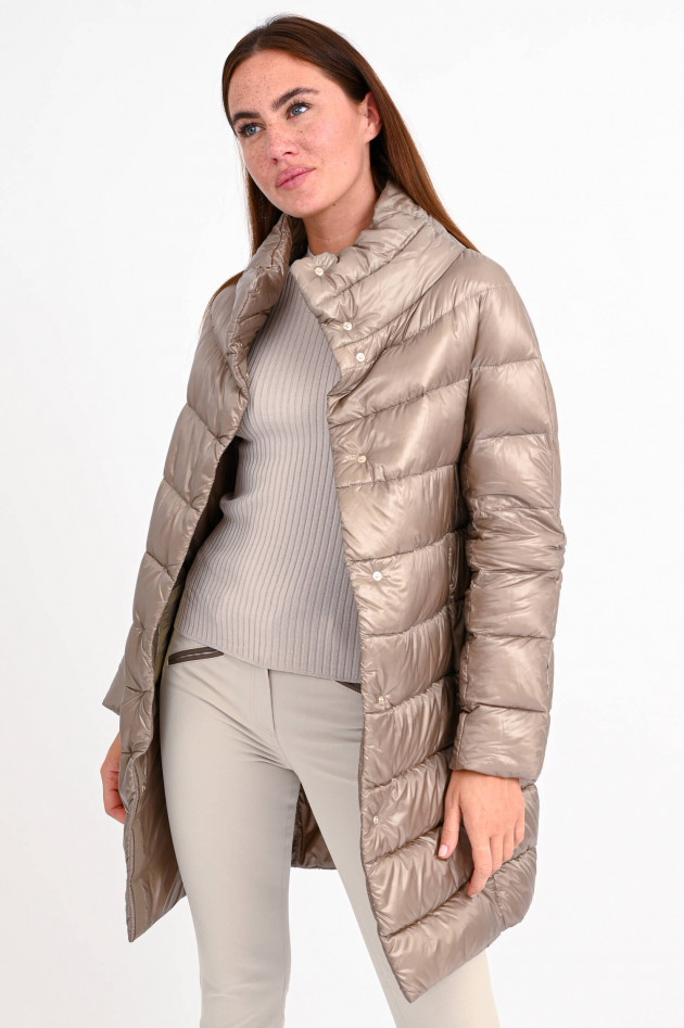 Herno Daunenstepp-Mantel DORA in Taupe