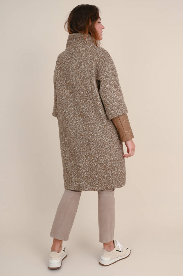 Herno Wollmix Mantel in Beige meliert