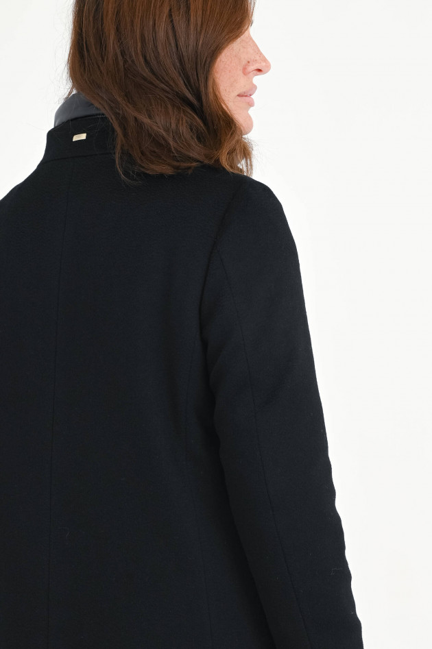 Herno Hybrid-Mantel mit gestepptem Einsatz in Schwarz