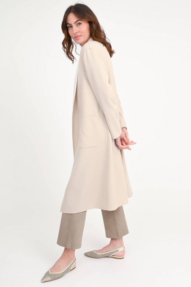 Herno Maxi-Wollmantel in Creme/Light Beige