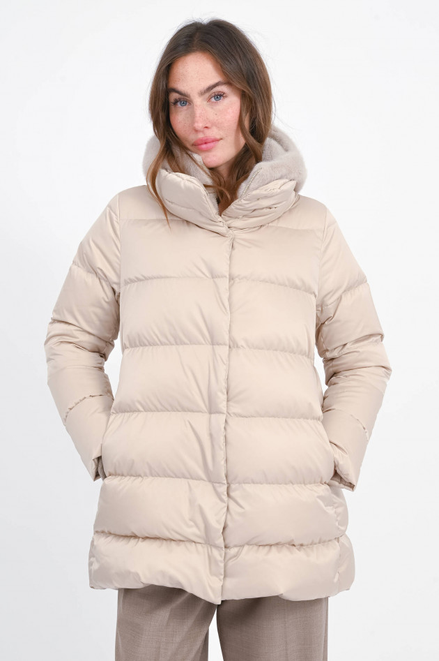 Herno Hybrid Jacke mit Kapuze in Chantilly