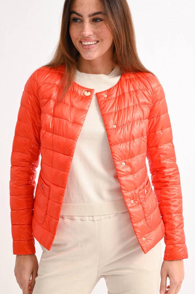 Herno Steppjacke mit aufgesetzten Taschen in Orange