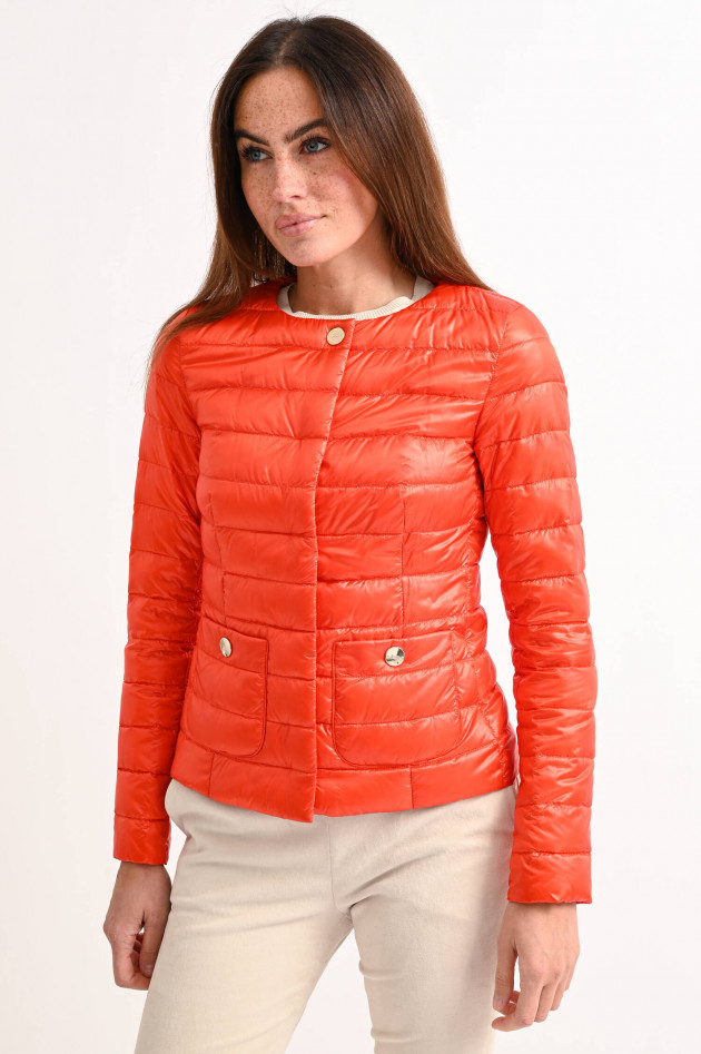 Herno Steppjacke mit aufgesetzten Taschen in Orange