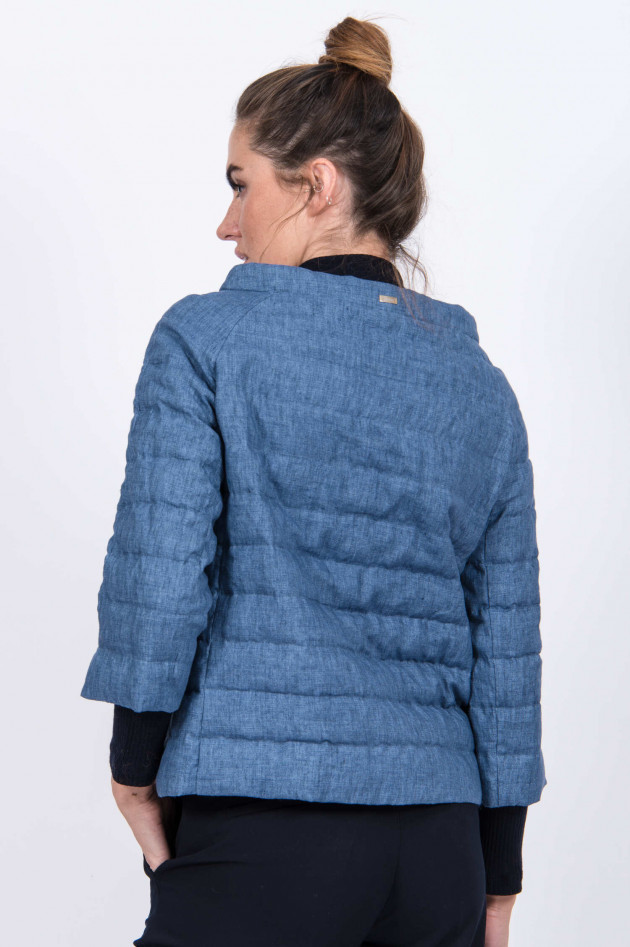 Herno Leinenjacke in Denim-Optik in Blau