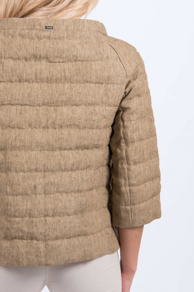 Herno Leinenjacke mit 3/4 Arm in Taupe