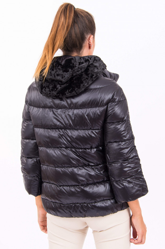 Herno Daunenjacke mit Inlay in Schwarz