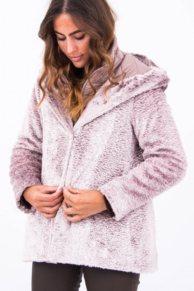 Herno Fake-Fur Jacke in Flieder