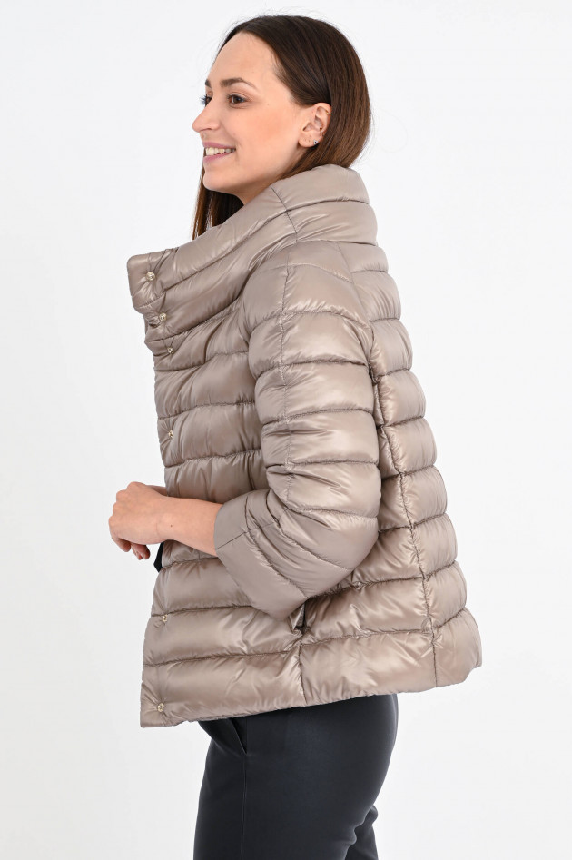 Herno Daunenjacke mit 3/4-Arm in Taupe