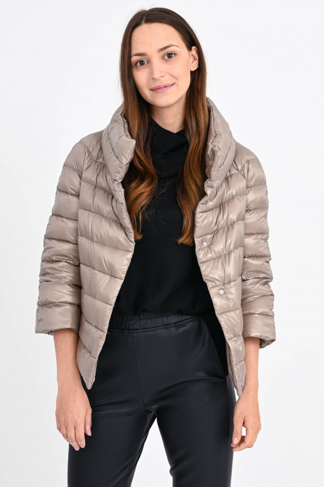 Herno Daunenjacke mit 3/4-Arm in Taupe