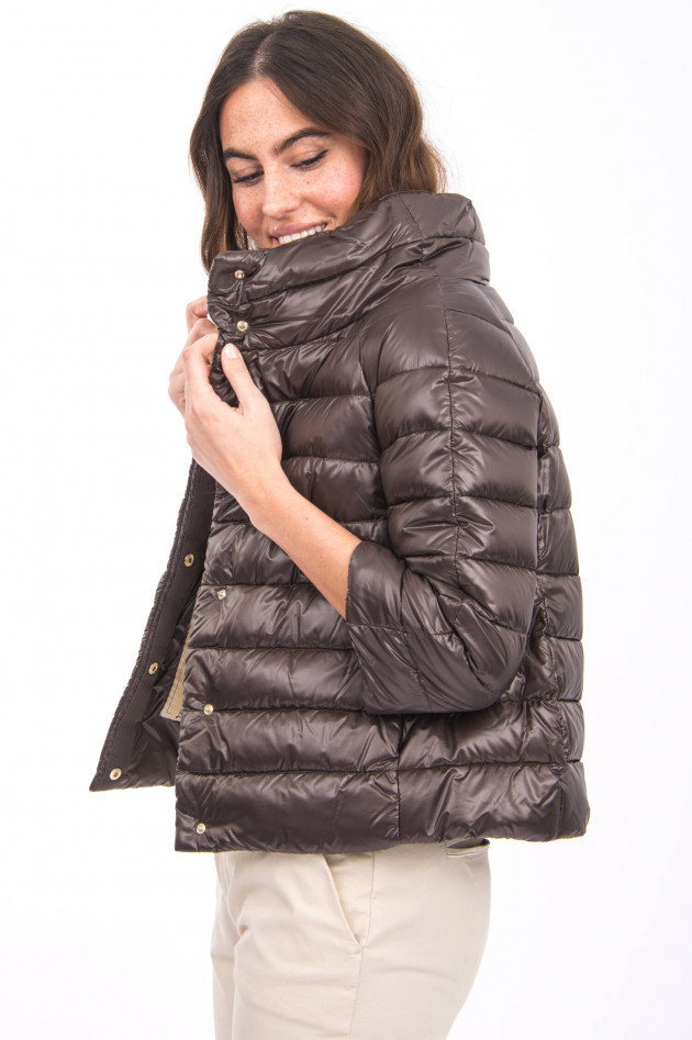 Herno Daunenjacke mit 3/4-Arm in Espresso