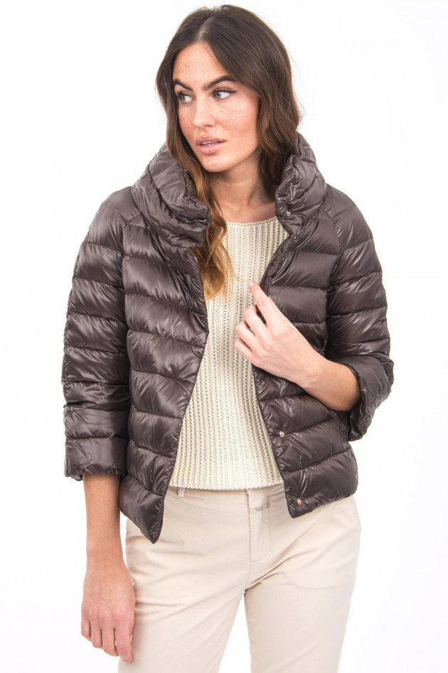 Herno Daunenjacke mit 3/4-Arm in Espresso