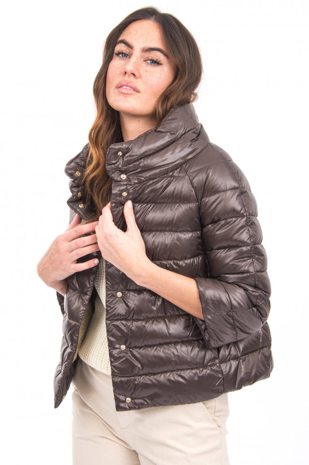 Herno Daunenjacke mit 3/4-Arm in Espresso