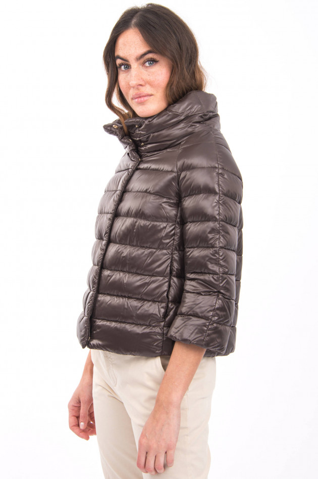 Herno Daunenjacke mit 3/4-Arm in Espresso