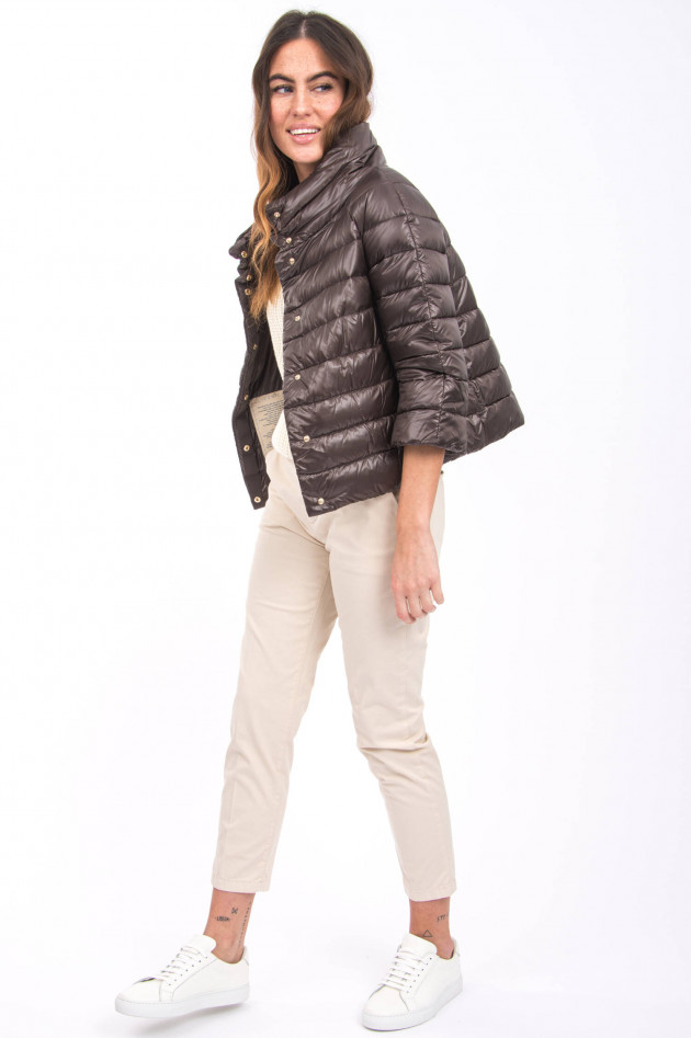 Herno Daunenjacke mit 3/4-Arm in Espresso