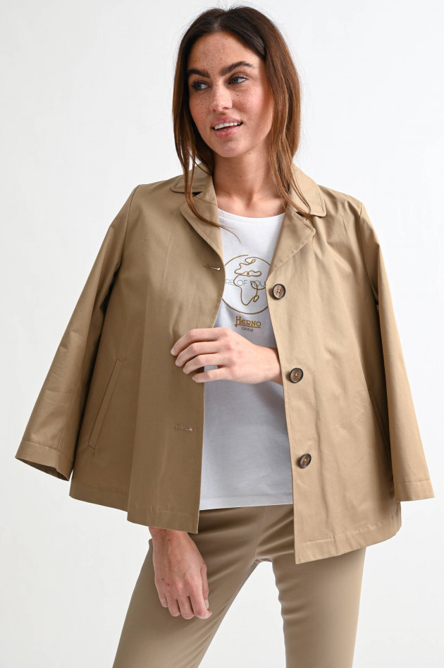 Herno Ausgesteltle Jacke mit Falten in Camel