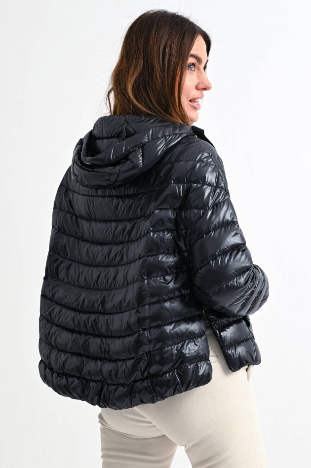 Herno Daunenstepp-Schlupfjacke in Schwarz